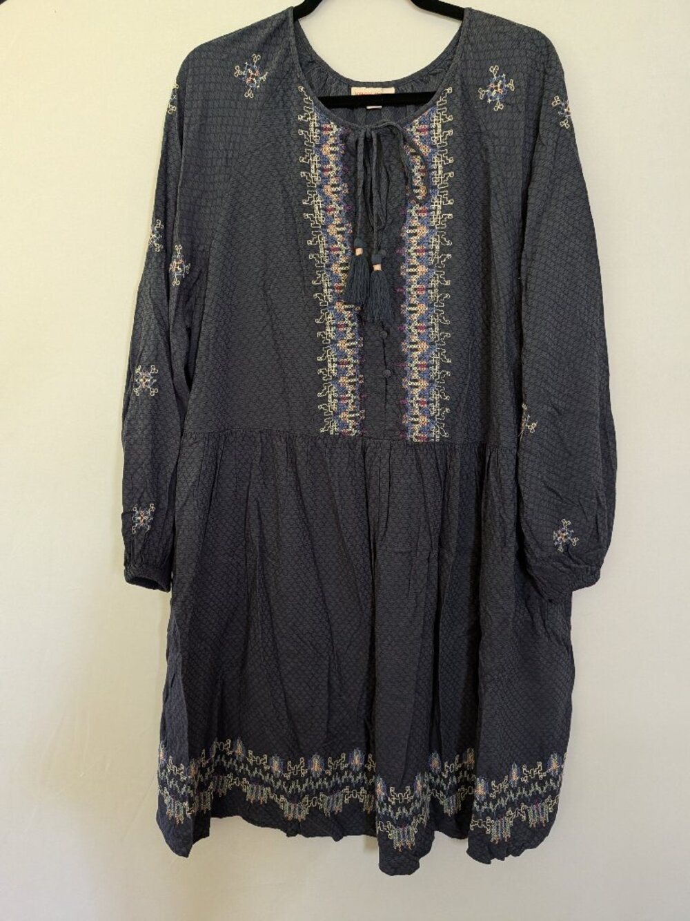 Knox Rose Midi Embroidered Dress 1X